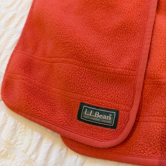 L.L. Bean Orange Fleece Scarf - Picture 1 of 2